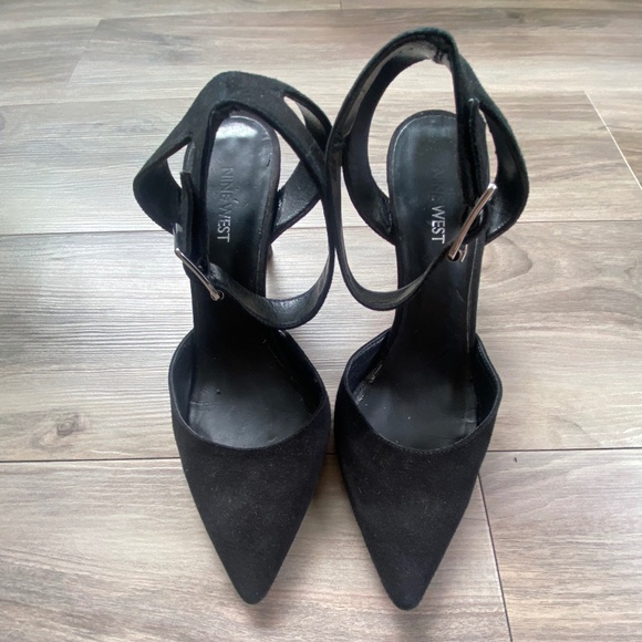 Nine West Ankle Strap Heel Black 7.5 - Picture 2 of 8